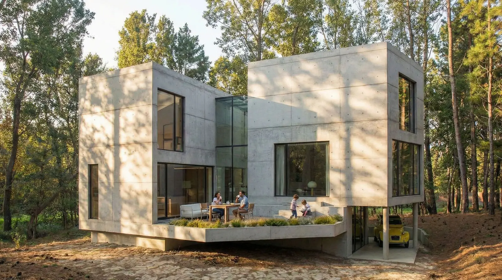 Moderne nieuwbouwwoning Almere Duin, zelfbouw architect