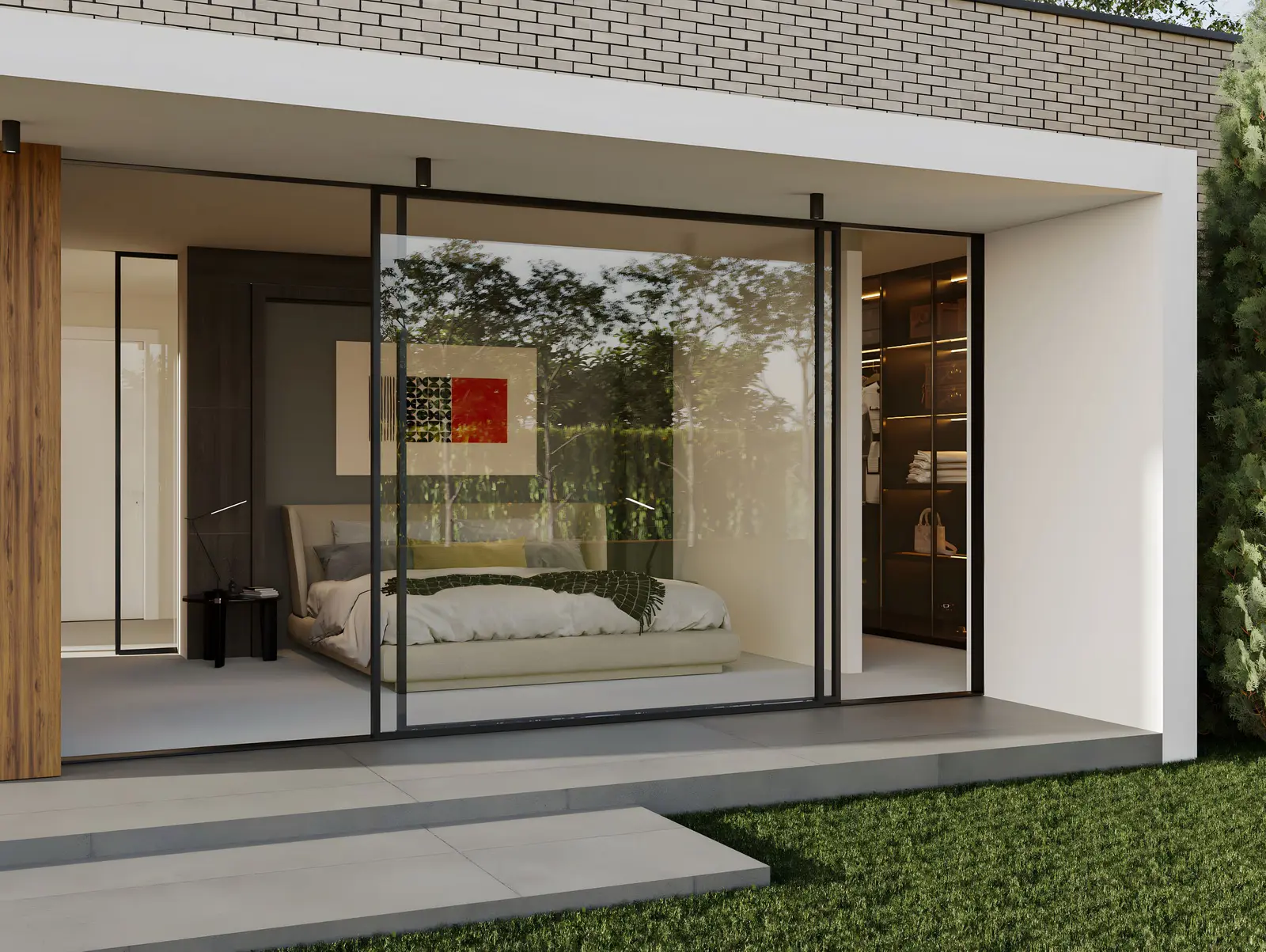 Main bedroom op begane grond met directe tuinverbinding