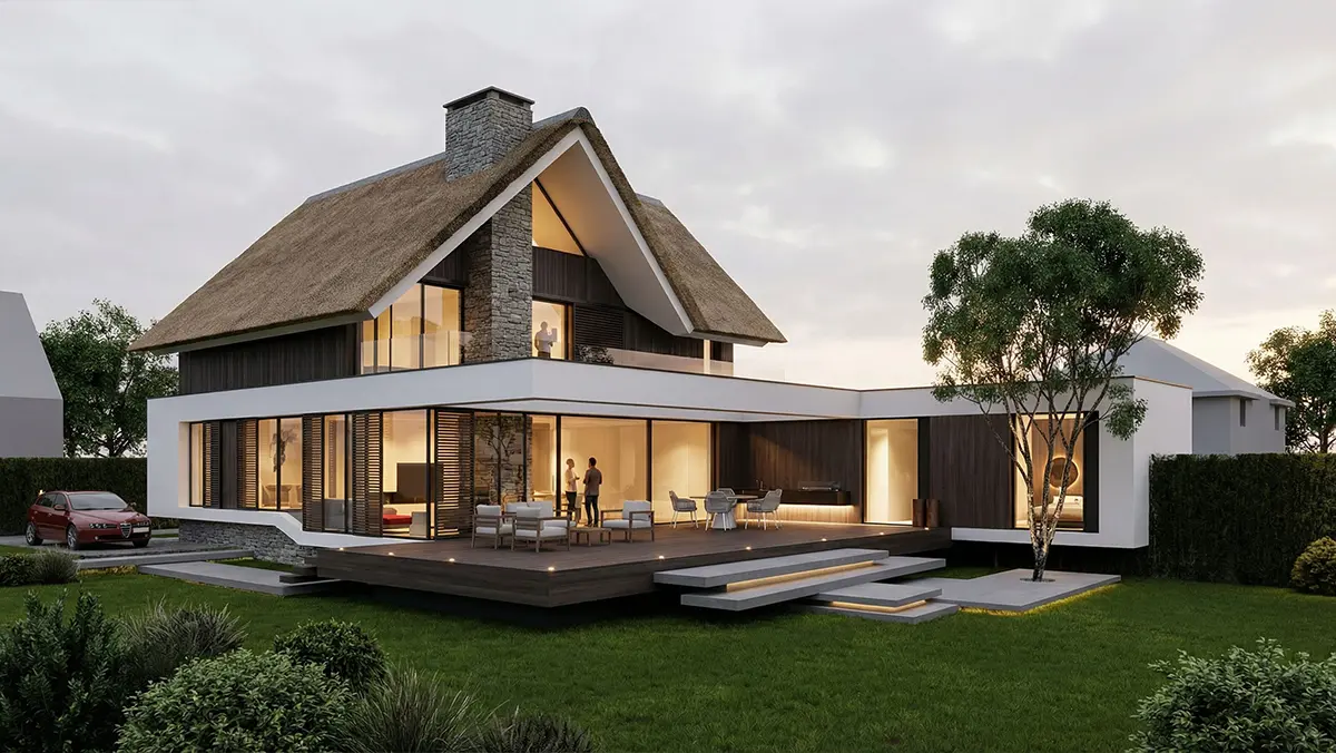 Luxe nieuwbouw villa op kavel in Bilthoven, ontwerp architect Jules Zwijsen