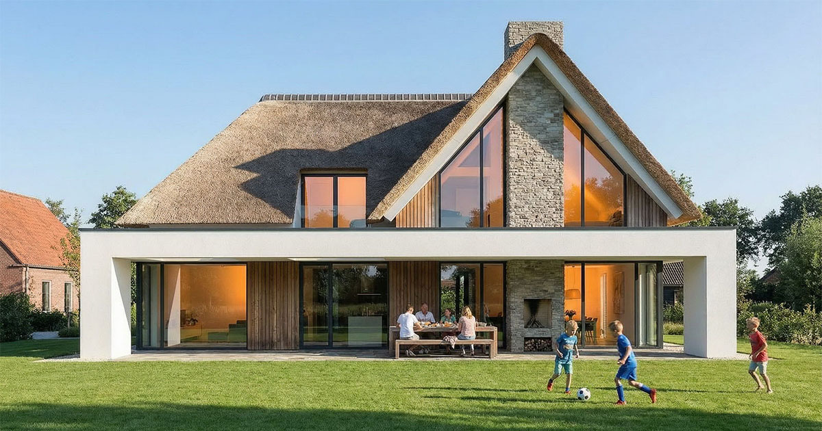 Exclusieve villa architect met hoogwaardige gevelcompositie in het Gooi