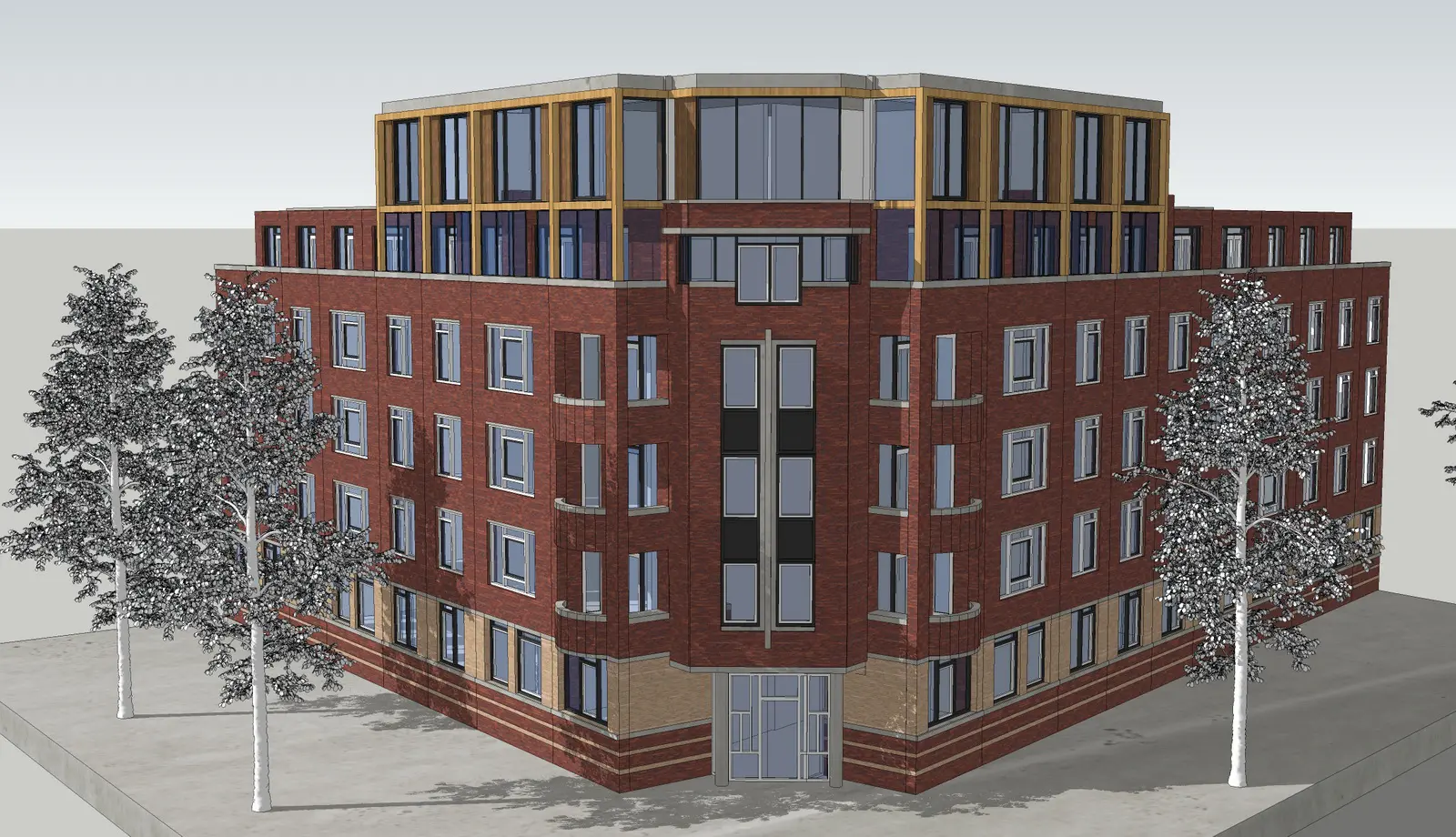 Optoppen appartementengebouw Amsterdam met prefab houtskeletbouw modules voor extra woningen