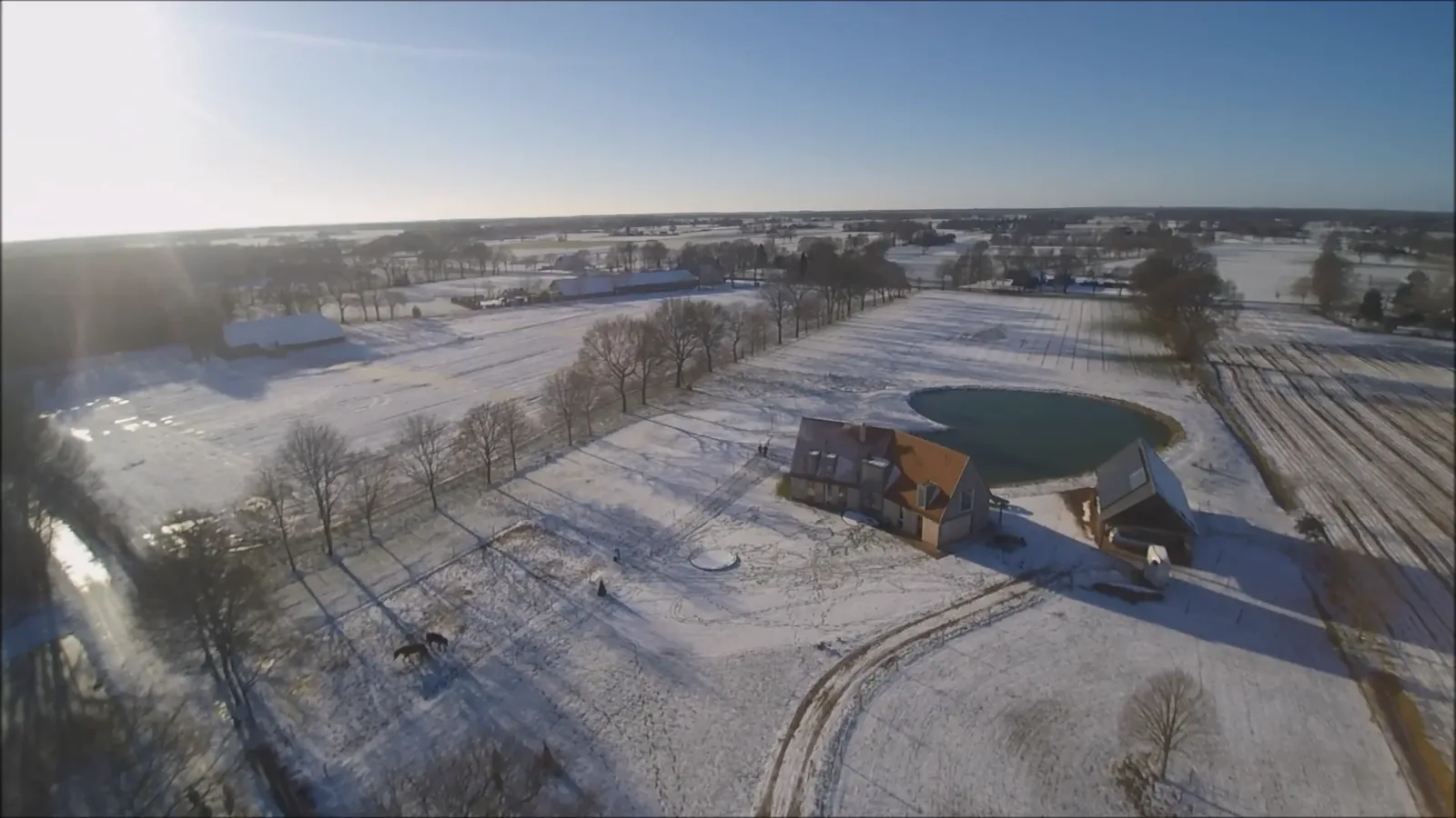 Positionering van de woning verder van de weg voor privacy en ruimtelijke verhouding