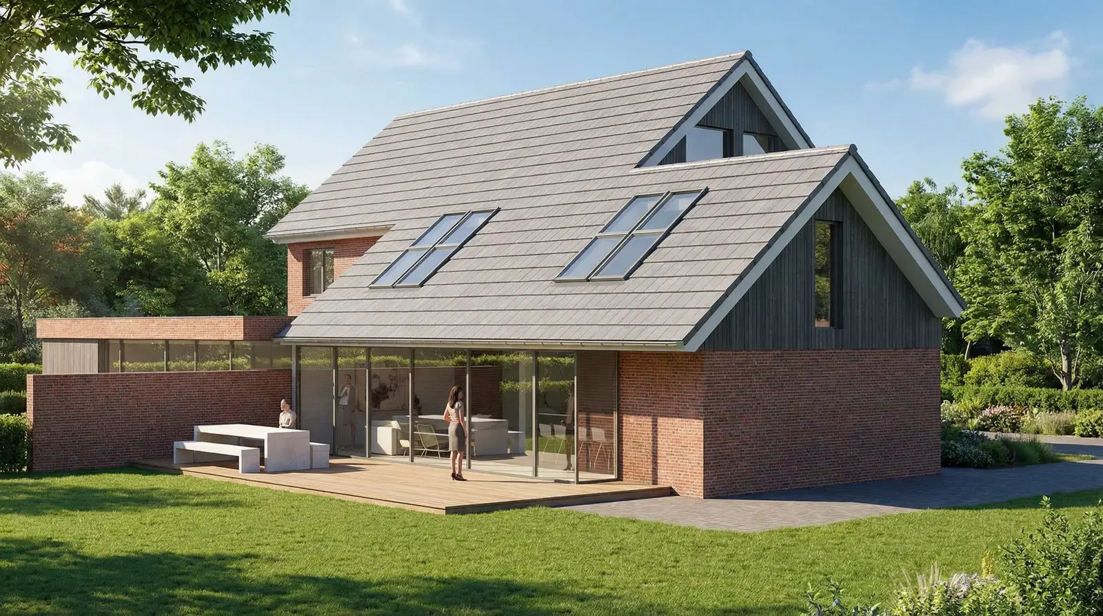 Renovatie en uitbreiding jaren-70 twee-onder-één-kap Maartensdijk