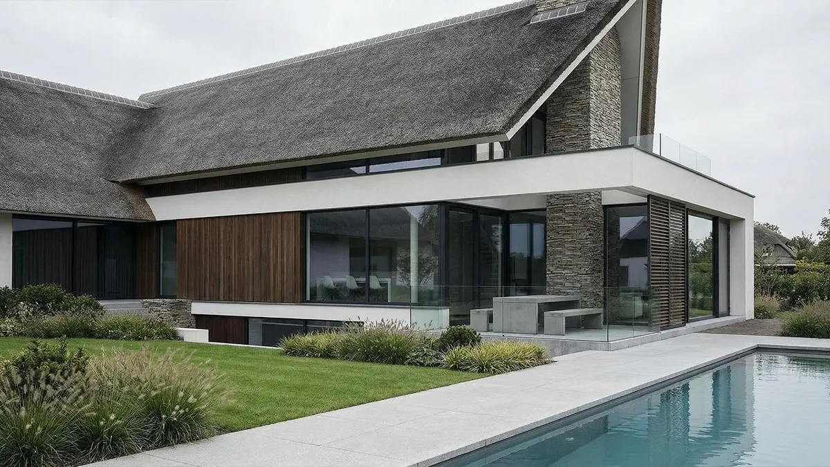 Vrijstaande villa met zwembad en rieten kap in Breukeleveen, provincie Utrecht